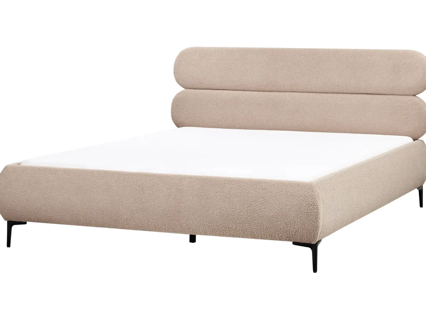 Seng Boucle LESSAY 180 x 200 cm Brungrå