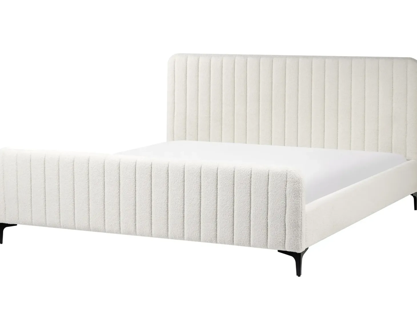 Seng Boucle LUNAN 180 x 200 cm Cremehvid