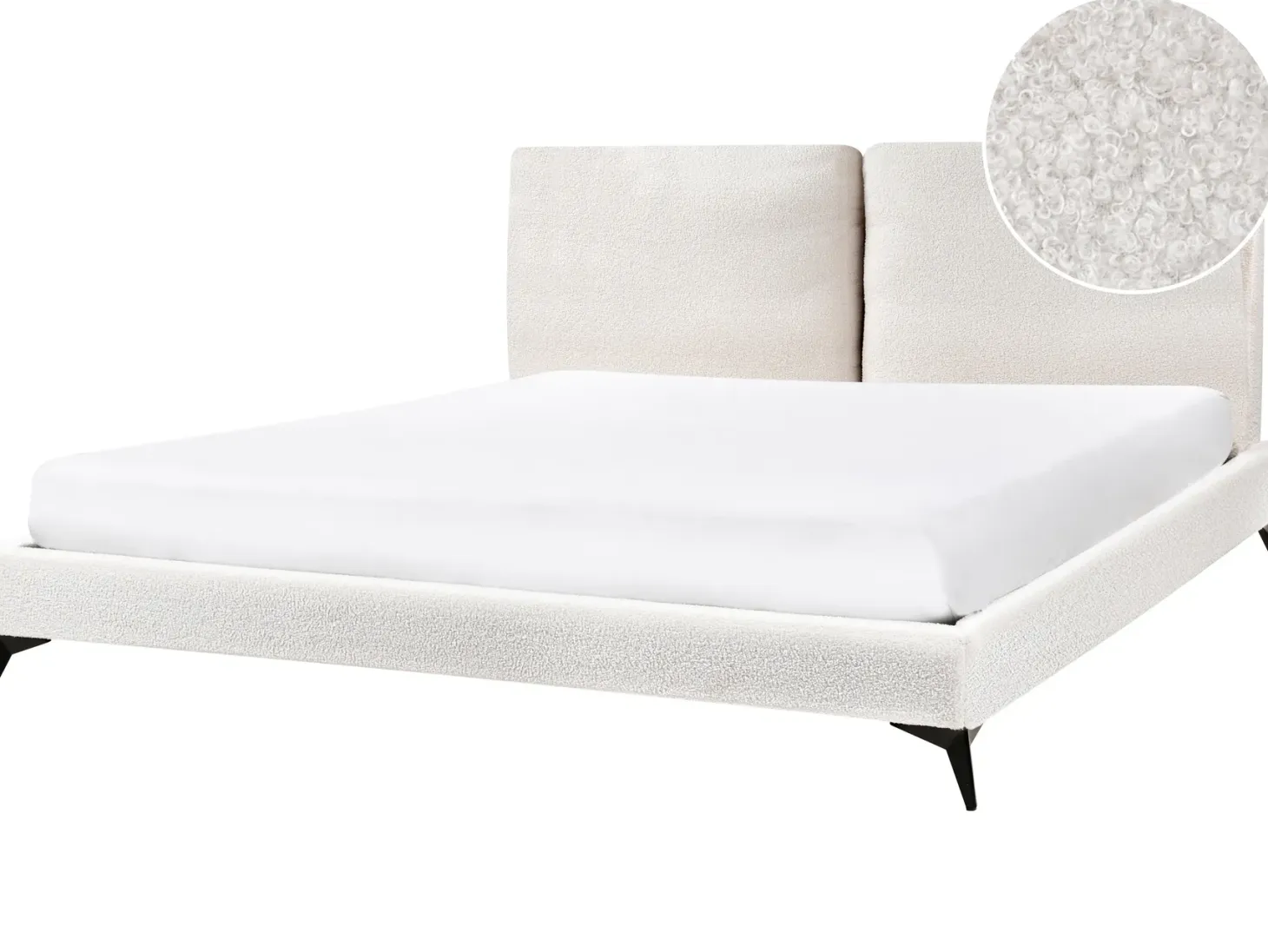 Seng Boucle MELLE 180 x 200 cm Cremehvid