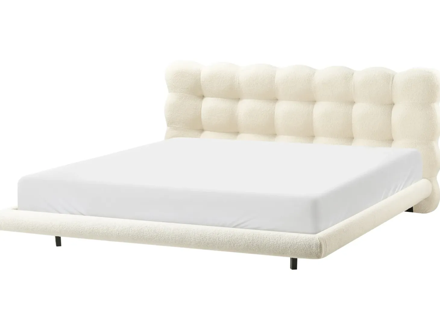 Seng Boucle SOULISSE 180 x 200 cm Cremehvid