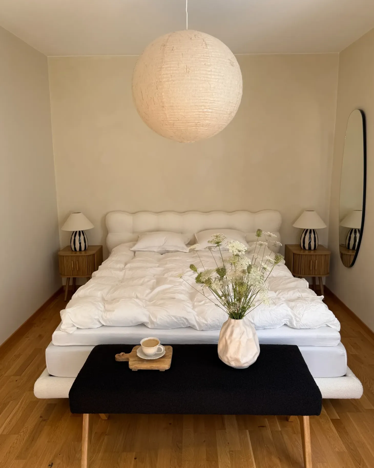 Seng Boucle SOULISSE 180 x 200 cm Cremehvid