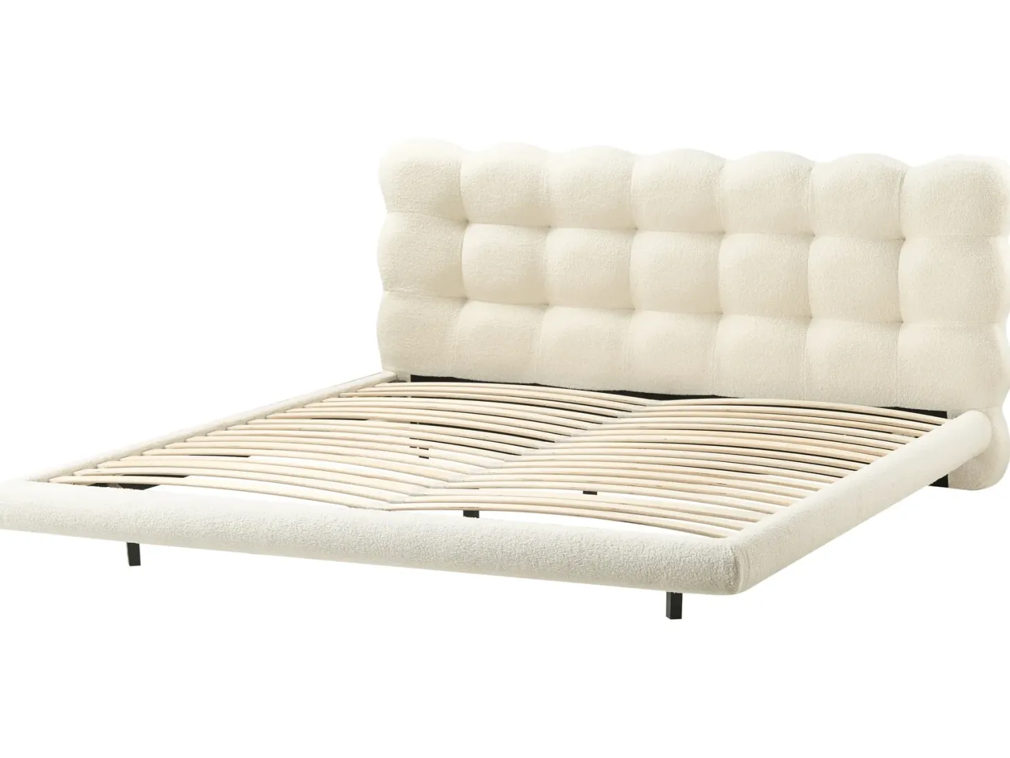 Seng Boucle SOULISSE 180 x 200 cm Cremehvid