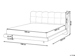 Seng Boucle SOULISSE 180 x 200 cm Cremehvid