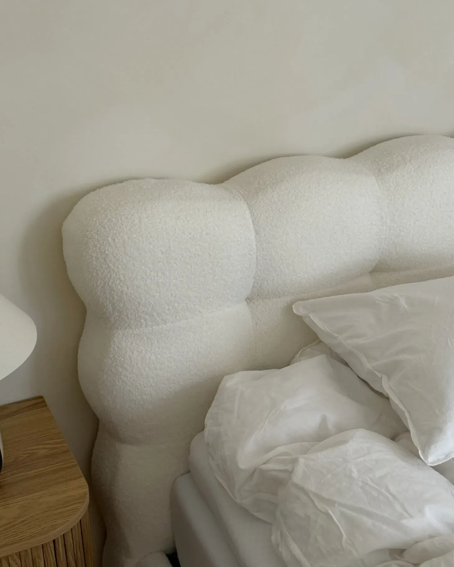 Seng Boucle SOULISSE 180 x 200 cm Cremehvid