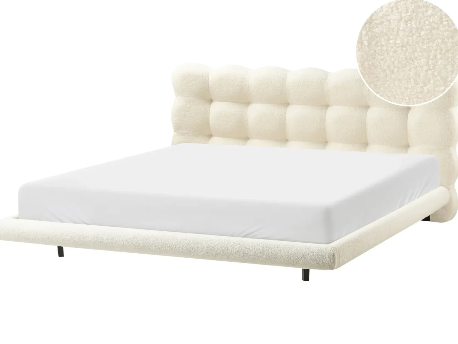 Seng Boucle SOULISSE 180 x 200 cm Cremehvid