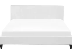 Sengekappe Velour FITOU 180 x 200 cm Hvid