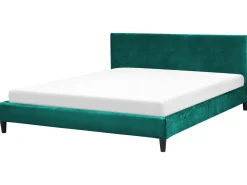 Sengekappe Velour FITOU 180 x 200 cm Smaragdgrøn