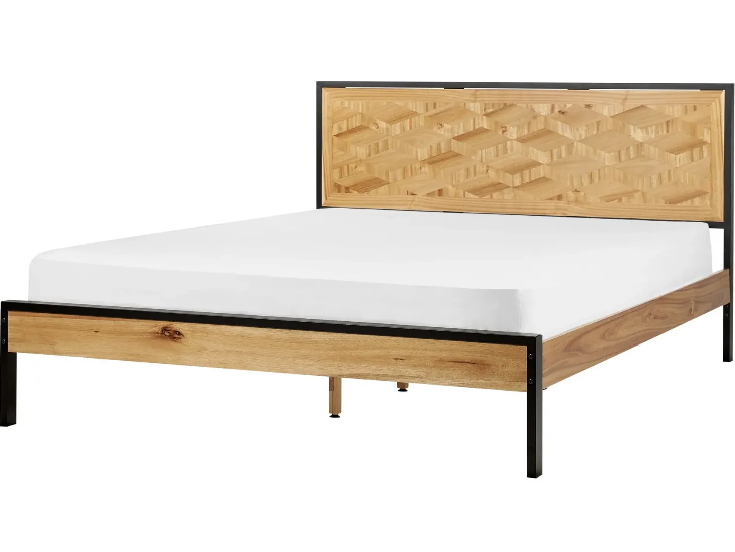 Seng ERVILLERS 160 x 200 cm Naturlig akacie