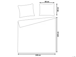 Sengetøj HARMONRIDGE Bomulds-satin 220 x 240 cm Mørkeblå