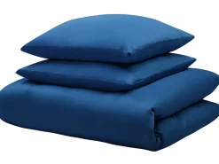 Sengetøj HARMONRIDGE Bomulds-satin 220 x 240 cm Mørkeblå
