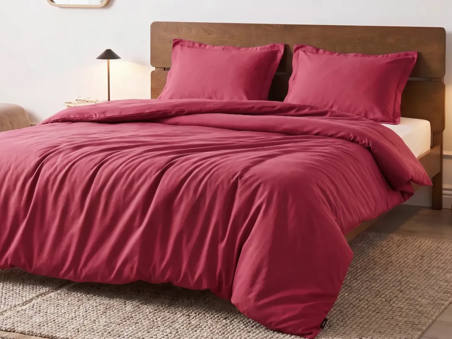 Sengetøj PARKROSE Bomulds-satin 220 x 240 cm Bordeaux