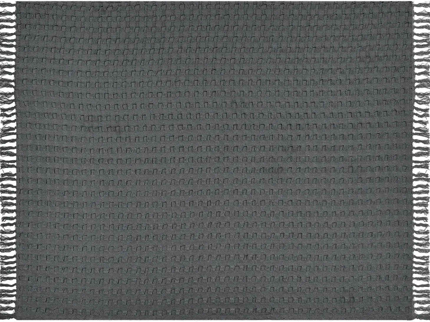 Sengetæppe BERE Bomuld 150 x 200 cm Mørkegrå