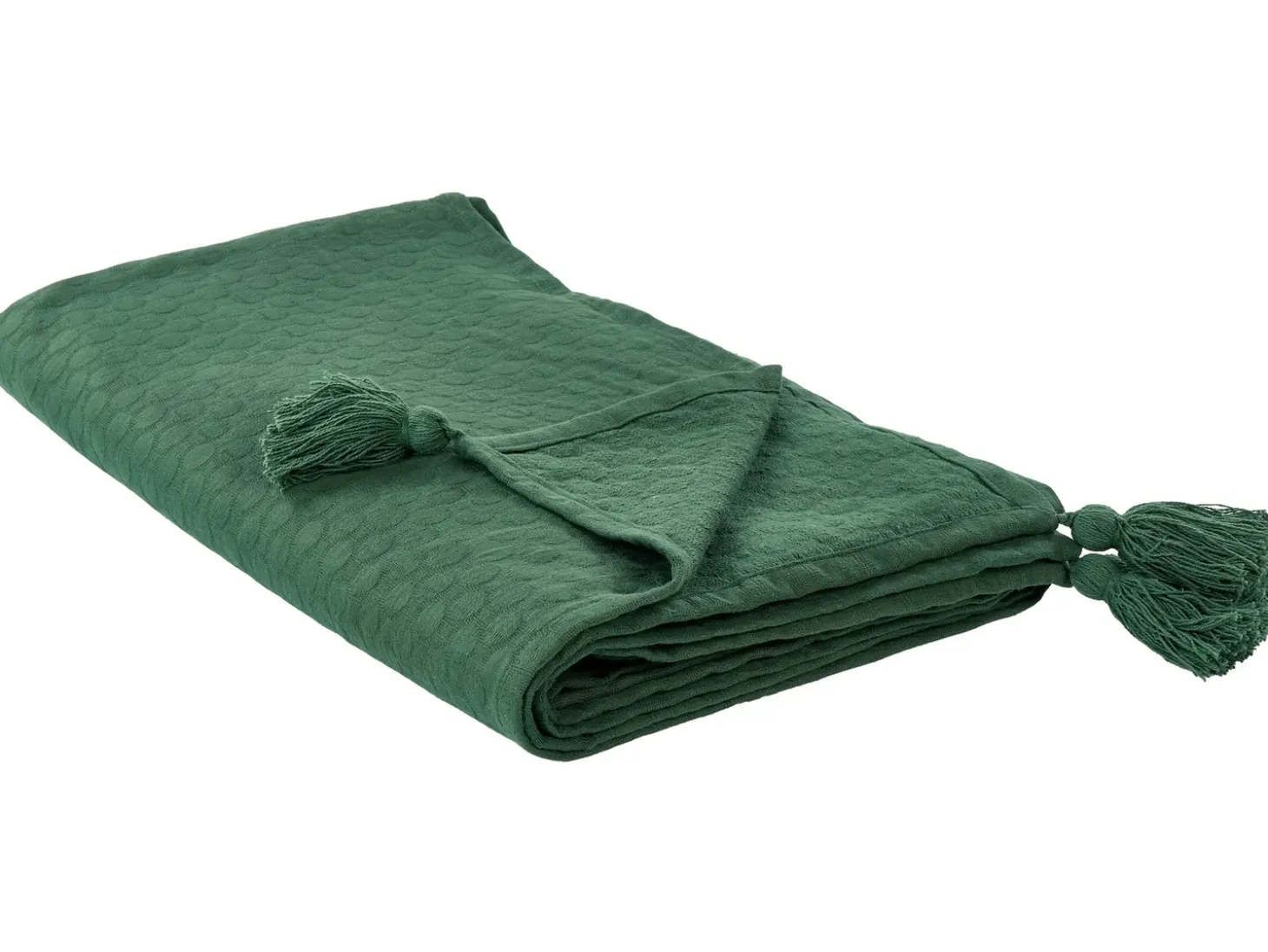 Sengetæppe LINDULA Bomuld 200 x 220 cm Grøn