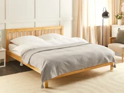 Sengetæppe LINDULA Bomuld 150 x 200 cm Brungrå