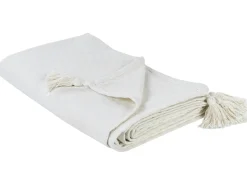 Sengetæppe LINDULA Bomuld 200 x 220 cm Cremehvid