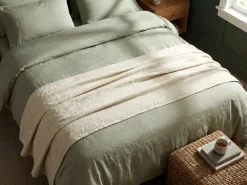 Sengetæppe MARAKA Bomuld 150 x 200 cm Lys Beige