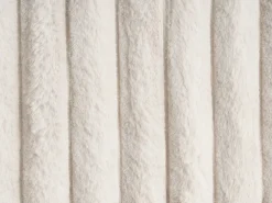 Sengetæppe RAKYA Kunstig pels 200 x 220 cm Lys Beige