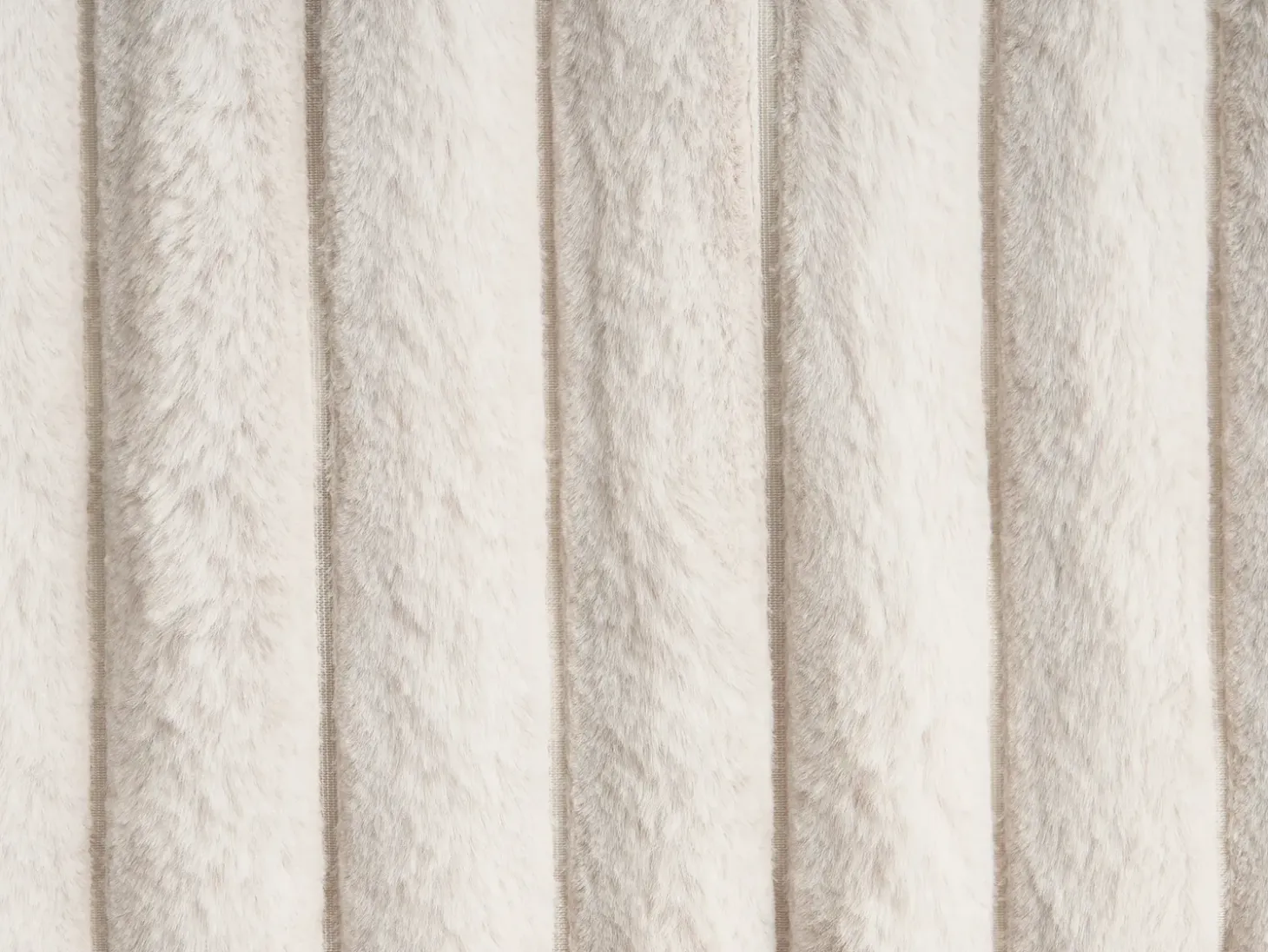 Sengetæppe RAKYA Kunstig pels 200 x 220 cm Lys Beige
