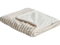 Sengetæppe RAKYA Kunstig pels 150 x 200 cm Lys Beige