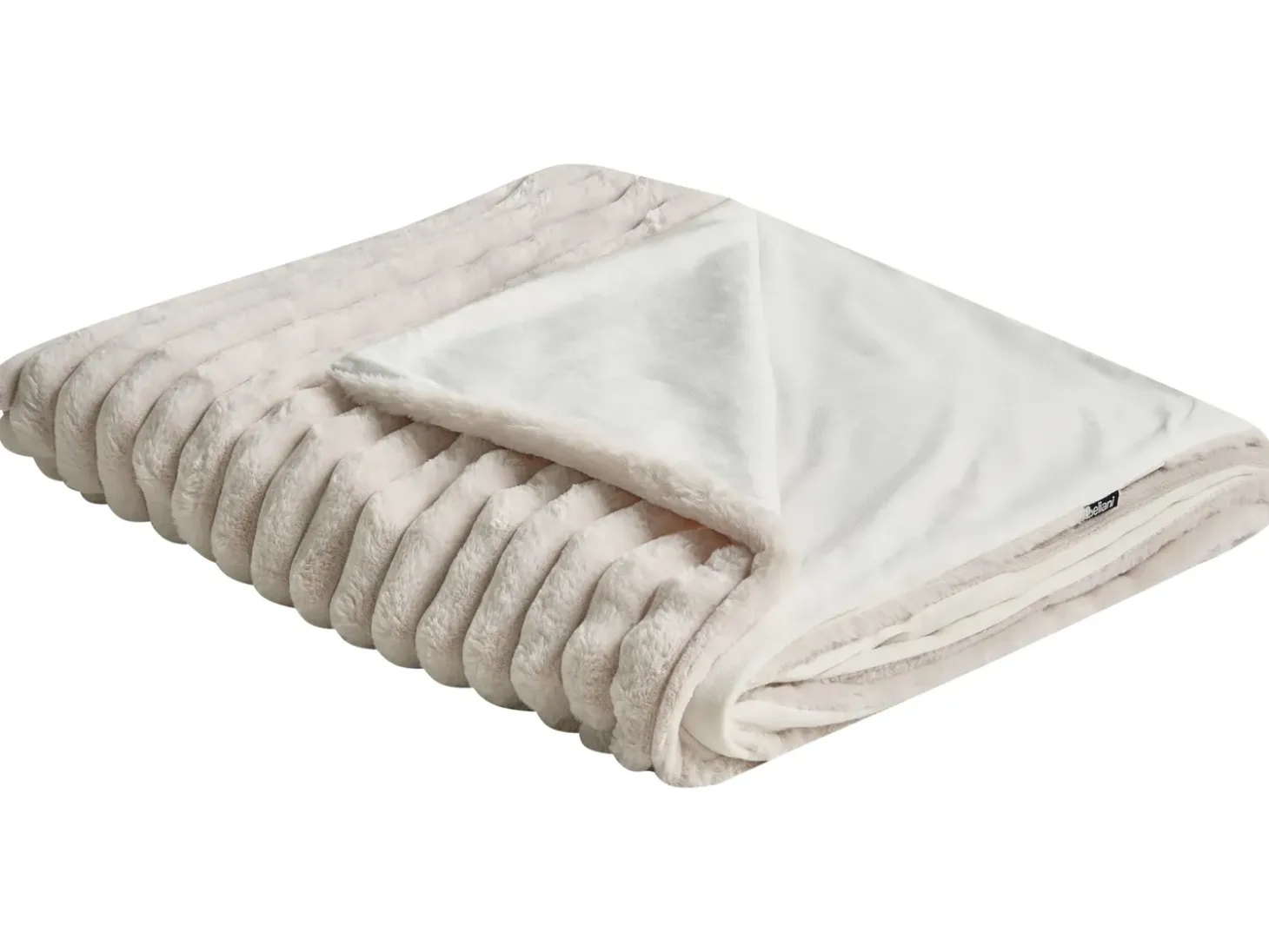 Sengetæppe RAKYA Kunstig pels 150 x 200 cm Lys Beige