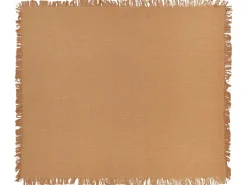 Sengetæppe YERBENT Bomuld 220 x 240 cm Guldbrun
