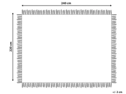 Sengetæppe YERBENT Bomuld 220 x 240 cm Lysegrå