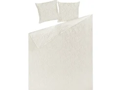 Sengetæppe med Pyntepuder RUDKHAN 160 x 220 cm Cremehvid
