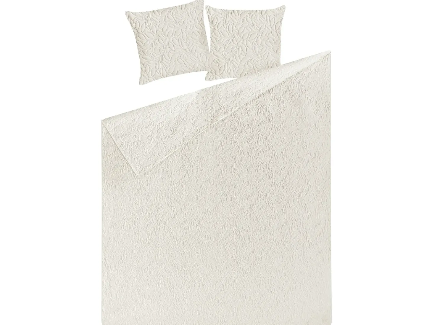 Sengetæppe med Pyntepuder RUDKHAN 160 x 220 cm Cremehvid