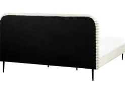 Seng Fløjl FLAYAT 180 x 200 cm Cremehvid