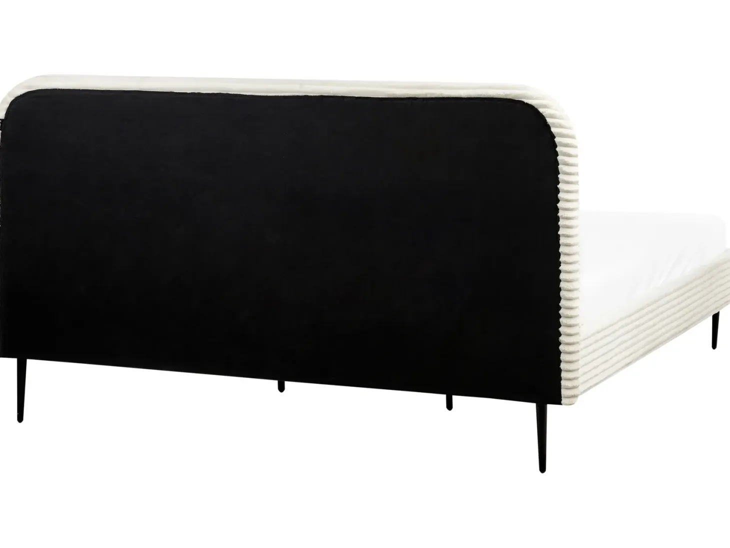 Seng Fløjl FLAYAT 180 x 200 cm Cremehvid