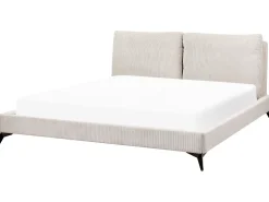 Seng Fløjl MELLE 180 x 200 cm Lys Beige