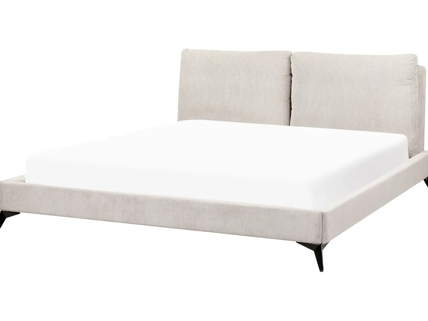 Seng Fløjl MELLE 180 x 200 cm Lys Beige