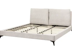 Seng Fløjl MELLE 180 x 200 cm Lys Beige