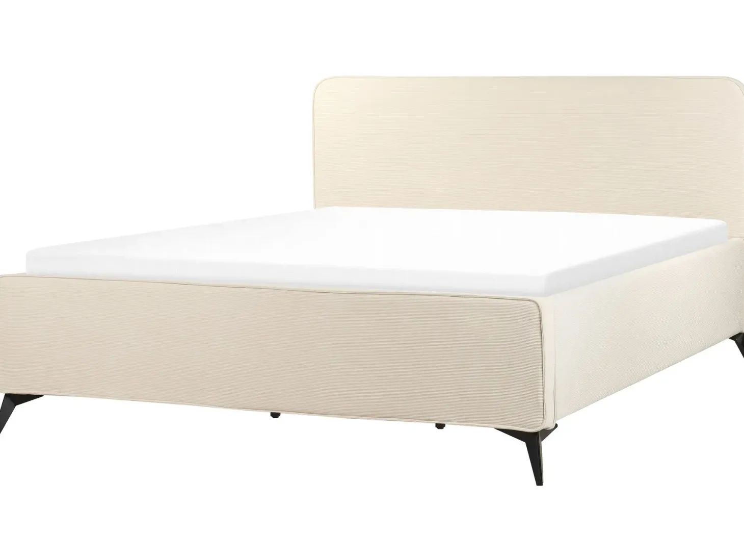 Seng Fløjl VALOGNES 180 x 200 cm Lys Beige