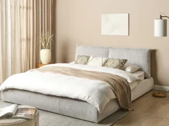 Seng Fløjl VINAY 180 x 200 cm Lys Beige