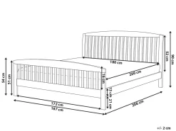 Seng Fyretræ CASTRES 180 x 200 cm Hvid