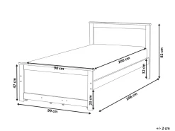 Seng Fyretræ DAUPHIN 90 x 200 cm Lysebrun
