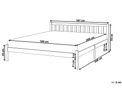 Seng Fyretræ FLORAC 180 x 200 cm Hvid