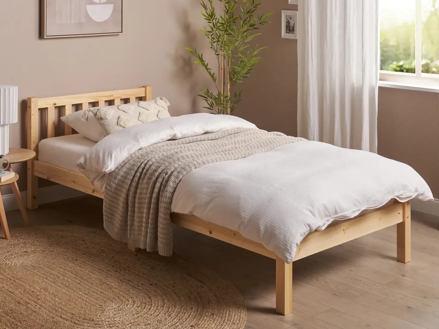 Seng Fyretræ FLORAC 90 x 200 cm Lysebrun