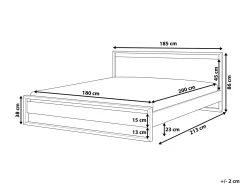 Seng Fyretræ GIULIA 180 x 200 cm Hvid