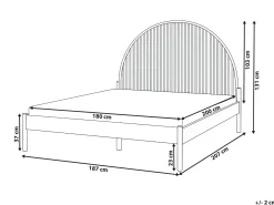 Seng Fyretræ MASCORTEL 180 x 200 cm Lysebrun