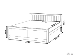 Seng Fyretræ OLENDON 180 x 200 cm Hvid