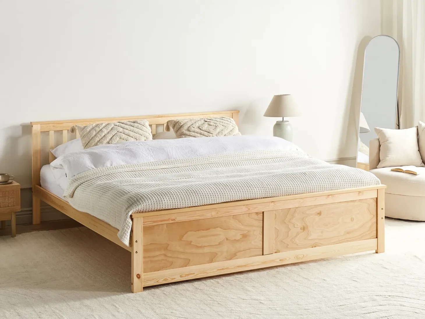 Seng Fyretræ OLENDON 160 x 200 cm Lysebrun