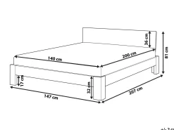 Seng Fyretræ ROYAN 140 x 200 cm Hvid
