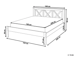 Seng Fyretræ TANNAY 160 x 200 cm Hvid