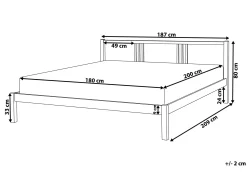 Seng Fyretræ VANNES 180 x 200 cm Hvid