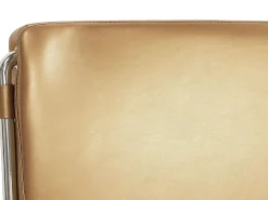 Seng Ægte læder PARIS 180 x 200 cm Guld