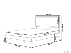 Seng ISTRES 180 x 200 cm Naturlig ask