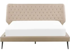 Seng Kunstlæder ESSONNE 160 x 200 cm Beige