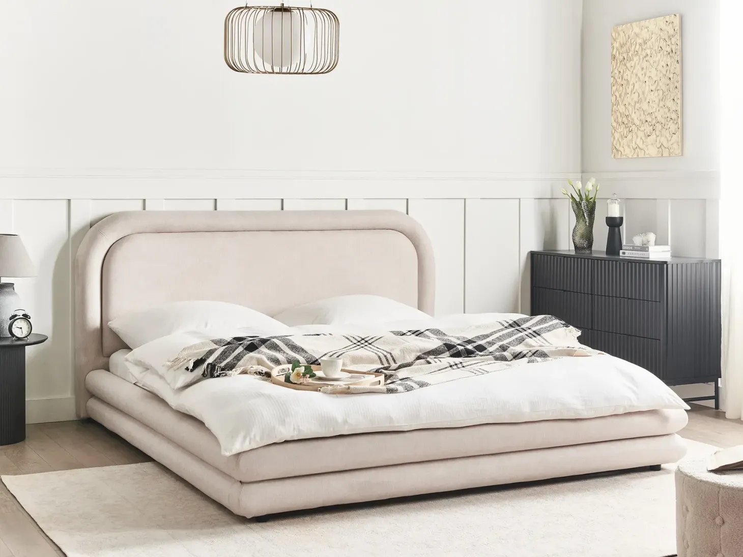 Seng Kunstlinned LAVARDENS 180 x 200 cm Lys Beige